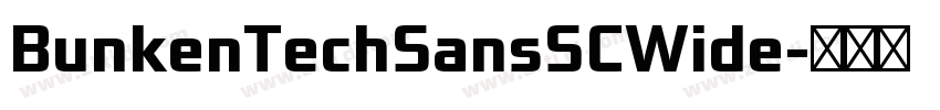 BunkenTechSansSCWide字体转换