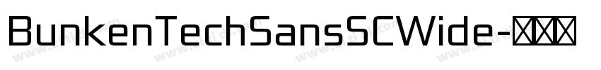 BunkenTechSansSCWide字体转换