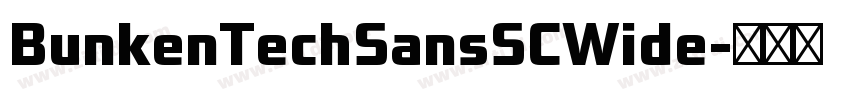 BunkenTechSansSCWide字体转换