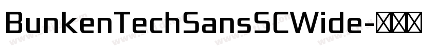 BunkenTechSansSCWide字体转换