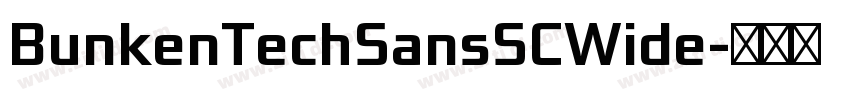 BunkenTechSansSCWide字体转换
