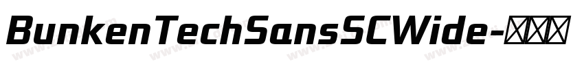 BunkenTechSansSCWide字体转换