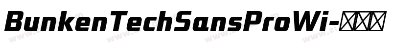BunkenTechSansProWi字体转换