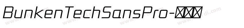 BunkenTechSansPro字体转换