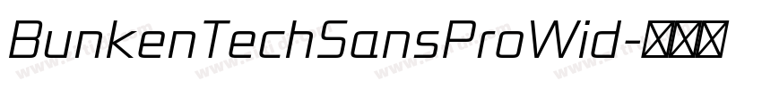 BunkenTechSansProWid字体转换