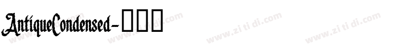 AntiqueCondensed字体转换