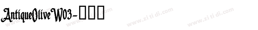 AntiqueOliveW03字体转换