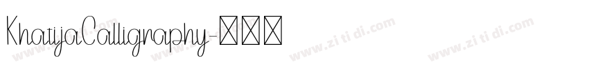KhatijaCalligraphy字体转换