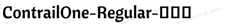 ContrailOne-Regular字体转换