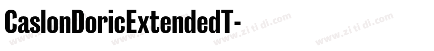 CaslonDoricExtendedT字体转换