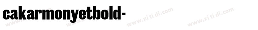 cakarmonyetbold字体转换