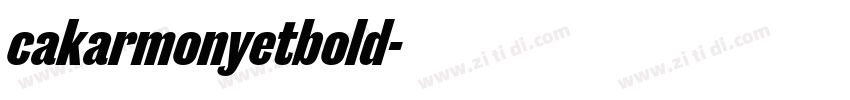 cakarmonyetbold字体转换