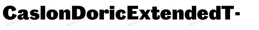 CaslonDoricExtendedT字体转换