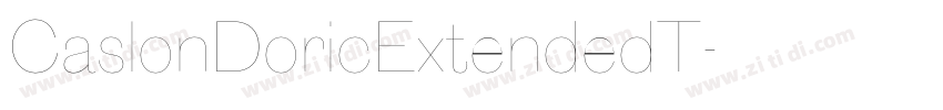 CaslonDoricExtendedT字体转换