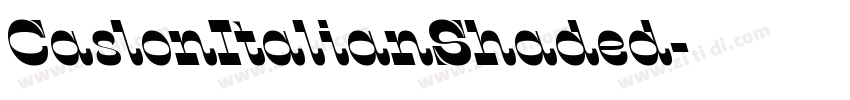 CaslonItalianShaded字体转换
