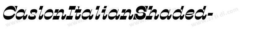 CaslonItalianShaded字体转换