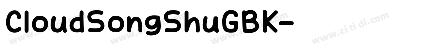 CloudSongShuGBK字体转换