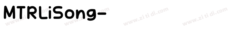 MTRLiSong字体转换