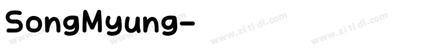 SongMyung字体转换