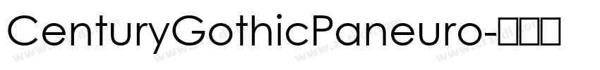 CenturyGothicPaneuro字体转换