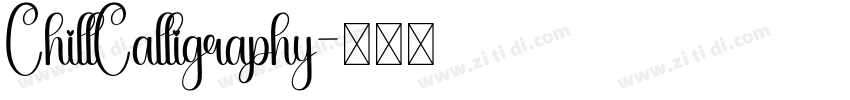 ChillCalligraphy字体转换