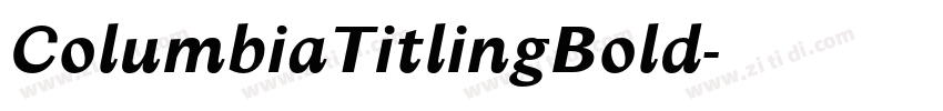 ColumbiaTitlingBold字体转换