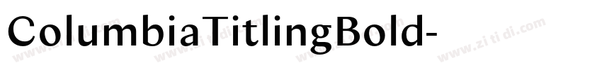 ColumbiaTitlingBold字体转换