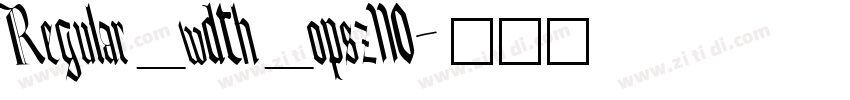 Regular_wdth_opsz110字体转换