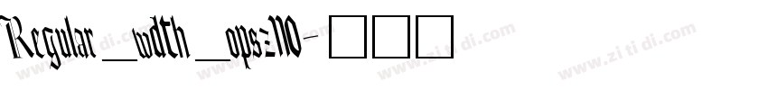 Regular_wdth_opsz110字体转换