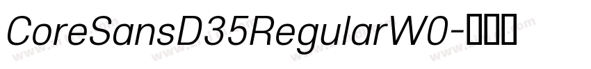 CoreSansD35RegularW0字体转换