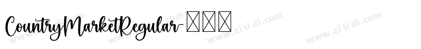 CountryMarketRegular字体转换