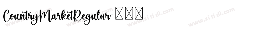 CountryMarketRegular字体转换