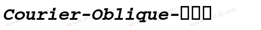 Courier-Oblique字体转换