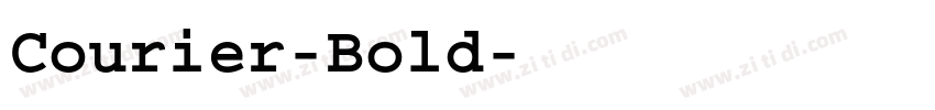 Courier-Bold字体转换
