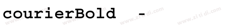 courierBold字体字体转换