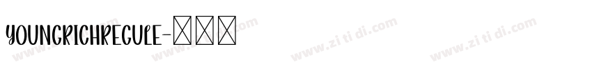YoungRichRegule字体转换