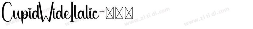 CupidWideItalic字体转换