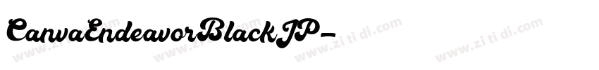 CanvaEndeavorBlackJP字体转换