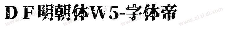 ＤＦ明朝体W5字体转换