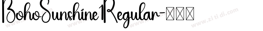BohoSunshine1Regular字体转换
