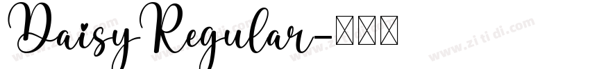 DaisyRegular字体转换
