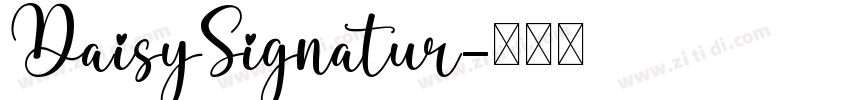 DaisySignatur字体转换