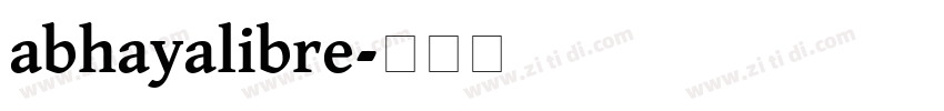 abhayalibre字体转换