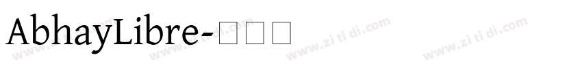AbhayLibre字体转换