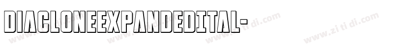 DiaCloneExpandedItal字体转换