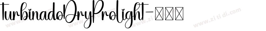 turbinadoDryProLight字体转换