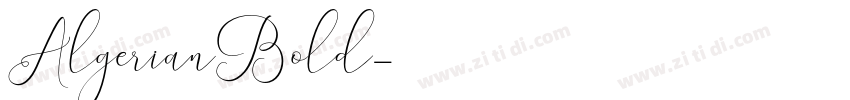 AlgerianBold字体转换