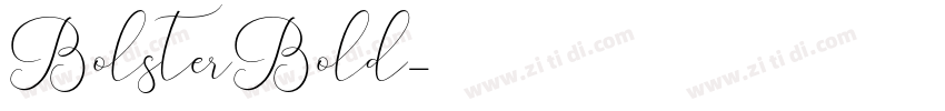 BolsterBold字体转换