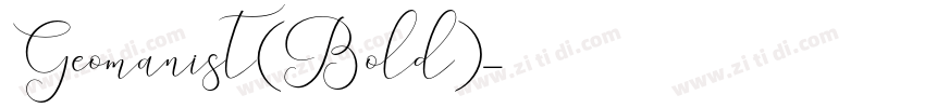 Geomanist(Bold)字体转换