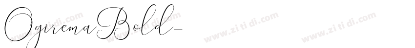 OgiremaBold字体转换